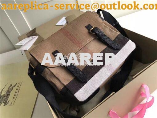 Replica Burberry Small Canvas Check Messenger Bag 40202461