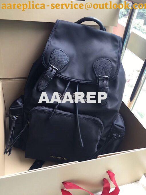 Replica  Burberry The Large Rucksack Backpack in black Technical Nylon