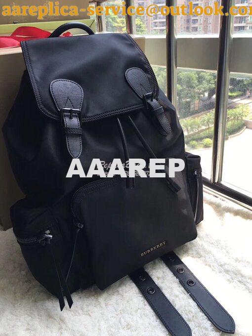 Replica  Burberry The Large Rucksack Backpack in black Technical Nylon 3