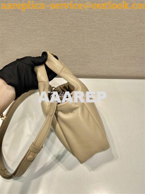 Replica Prada Small padded Prada Soft beige nappa-leather bag 1BA359 5