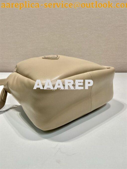 Replica Prada Small padded Prada Soft beige nappa-leather bag 1BA359 6