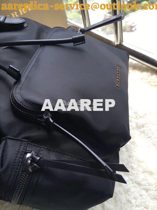 Replica  Burberry The Large Rucksack Backpack in black Technical Nylon 4