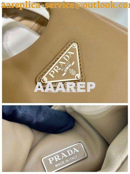 Replica Prada Small padded Prada Soft beige nappa-leather bag 1BA359 9