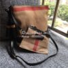Replica Burberry  The Small Ashby in Canvas Check and Black Leather 39