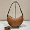 Replica Prada White Leather Moon shoulder bag 1BC194 11