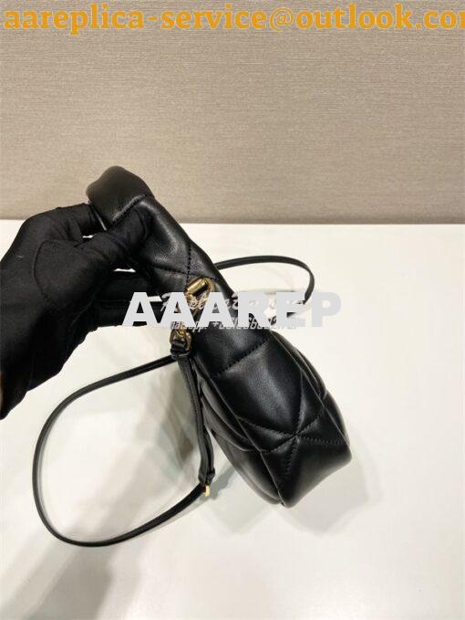 Replica Prada Black Nappa leather mini bag with topstitching 1BA384 ne 6