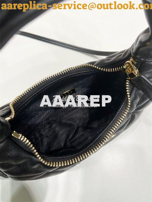 Replica Prada Black Nappa leather mini bag with topstitching 1BA384 ne 8