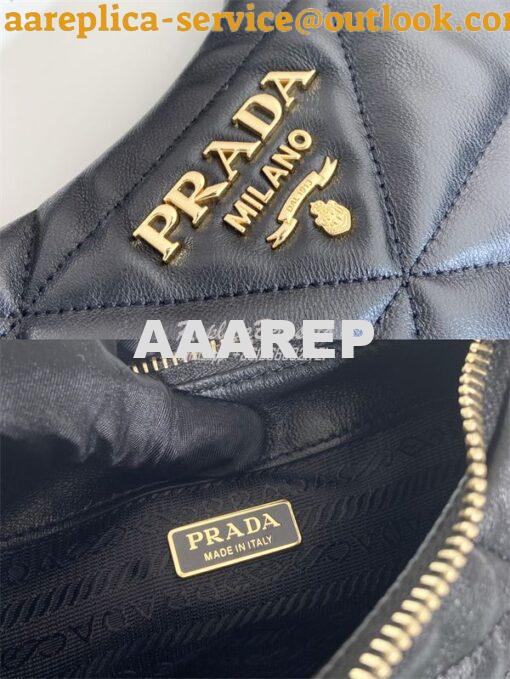 Replica Prada Black Nappa leather mini bag with topstitching 1BA384 ne 9