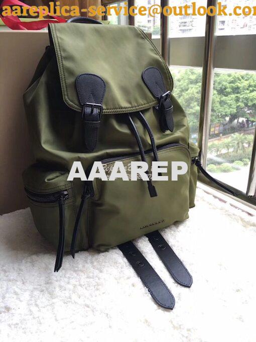 Replica  Burberry The Large Rucksack Backpack in green Technical Nylon 3