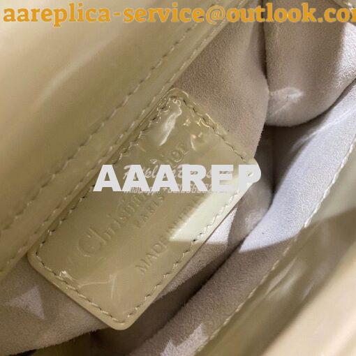 Replica Micro Lady Dior Bag White Patent Cannage Calfskin S0856 8