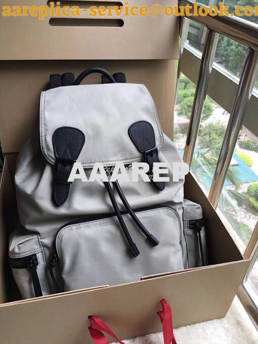 Replica  Burberry The Large Rucksack Backpack in grey Technical Nylon 2