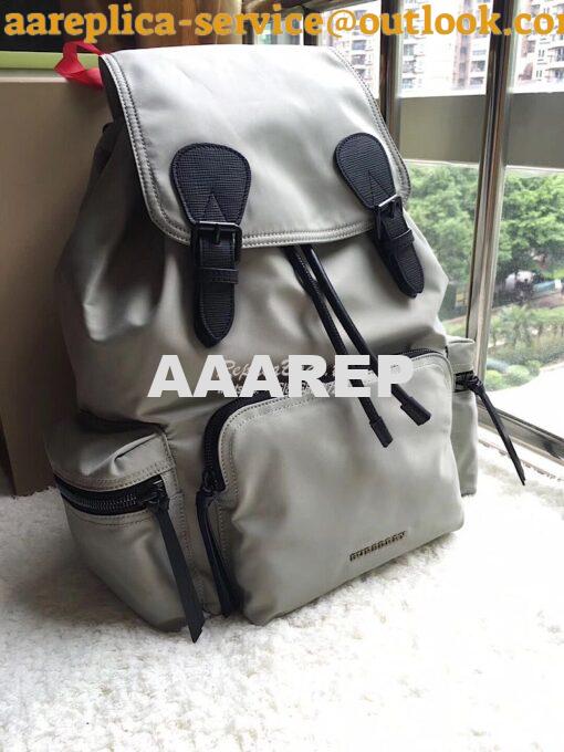 Replica  Burberry The Large Rucksack Backpack in grey Technical Nylon 3