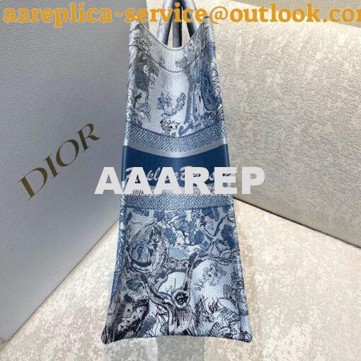Replica Dior Book Tote bag in Blue Gradient Toile de Jouy Embroidery 6
