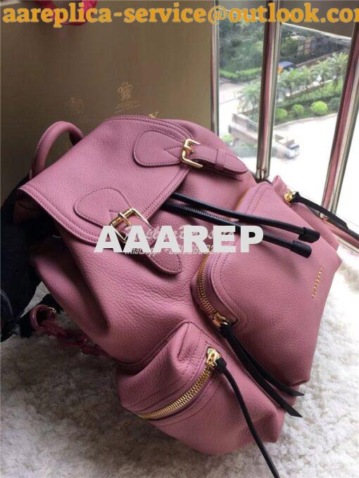 Replica Burberry The Medium Rucksack in blossom pink Deerskin with Res 3