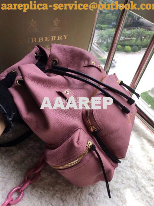 Replica Burberry The Medium Rucksack in blossom pink Deerskin with Res 4