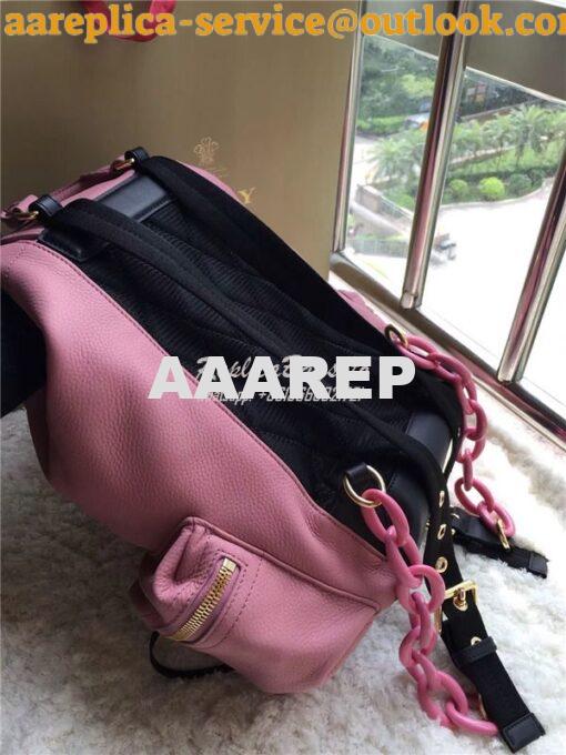 Replica Burberry The Medium Rucksack in blossom pink Deerskin with Res 5