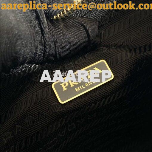 Replica Prada Re-Edition Black Saffiano leather mini-bag with adjustab 8