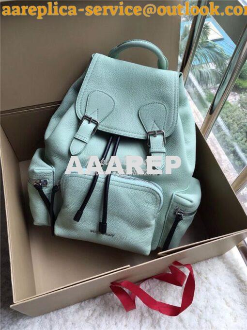 Replica Burberry The Medium Rucksack in spearmint Deerskin with Resin 2