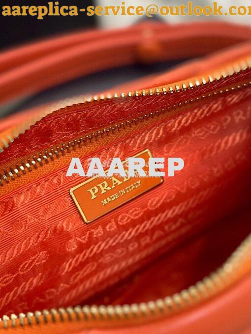 Replica Prada System nappa leather patchwork bag 1BC157 Orange 7