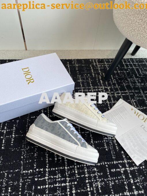 Replica Dior Walk'n'Dior Platform Sneaker Calfskin Textured with Dior