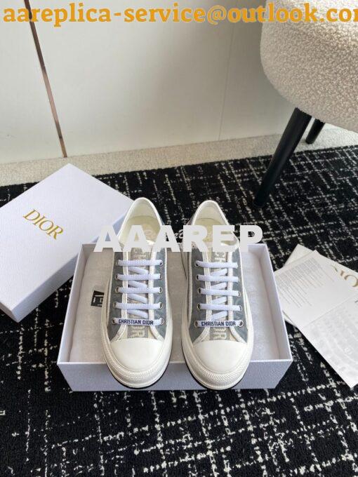 Replica Dior Walk'n'Dior Platform Sneaker Calfskin Textured with Dior 4