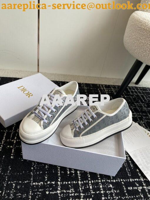 Replica Dior Walk'n'Dior Platform Sneaker Calfskin Textured with Dior 5