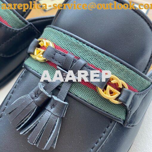Replica Gucci Women's Slipper With Tassels 659628 Black 4