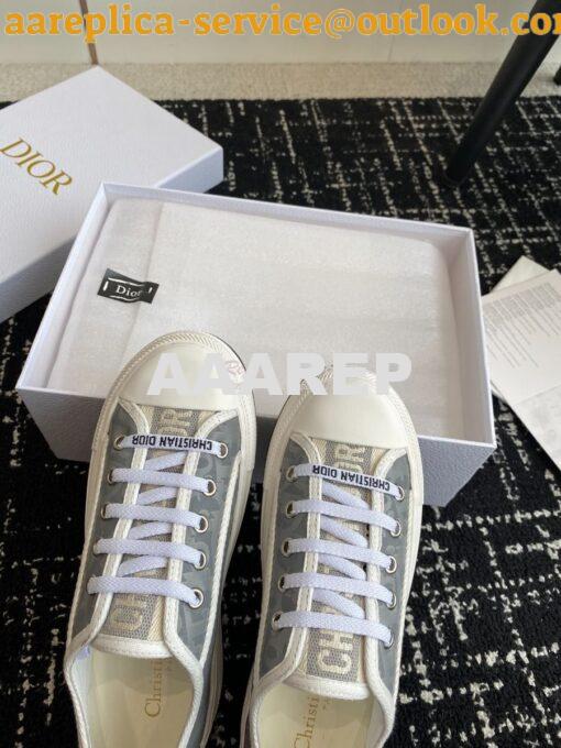 Replica Dior Walk'n'Dior Platform Sneaker Calfskin Textured with Dior 6