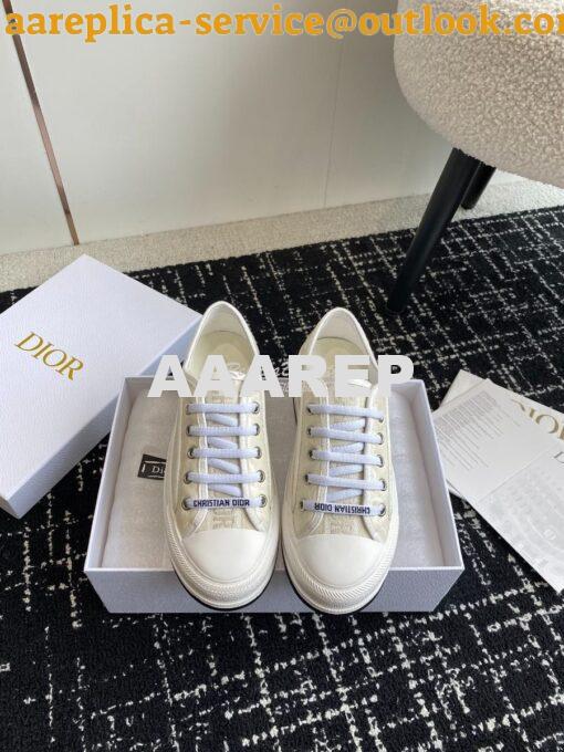 Replica Dior Walk'n'Dior Platform Sneaker Calfskin Textured with Dior 13