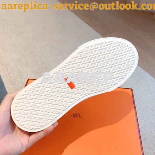 Replica Hermes Men Female Get Sneaker in Suede Goatskin and Calfskin B 10