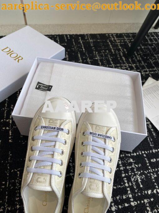 Replica Dior Walk'n'Dior Platform Sneaker Calfskin Textured with Dior 15