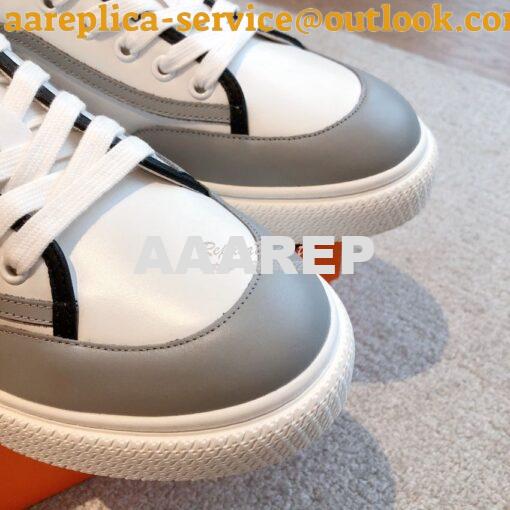 Replica Hermes Men Female Get Sneaker in Calfskin Multicolore Blanc H2 7