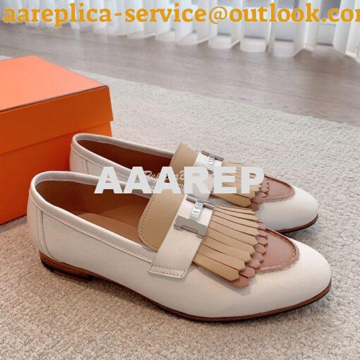 Replica Hermes Royal Loafer Goatskin With Fringe H H181070Z Black
