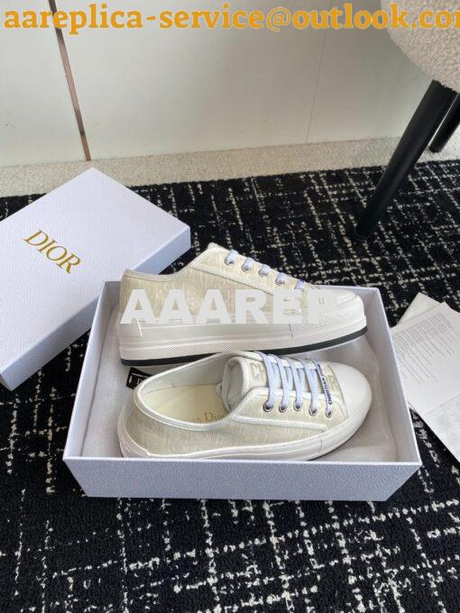 Replica Dior Walk'n'Dior Platform Sneaker Calfskin Textured with Dior 16
