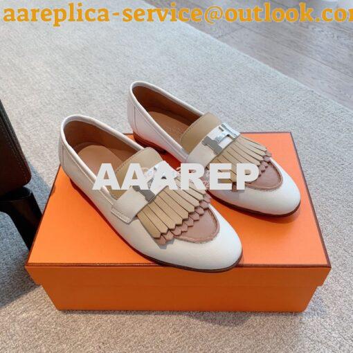 Replica Hermes Royal Loafer Goatskin With Fringe H H181070Z Black 3