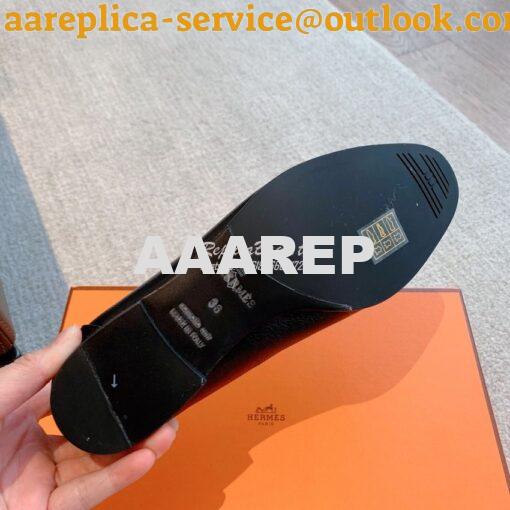 Replica Hermes Royal Loafer Goatskin With Fringe Tone-On-Tone Lacquere 10