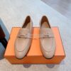 Replica Hermes Paris Loafer in Goatskin with Signature "H" Tone-On-Ton