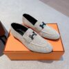 Replica Hermes Paris Loafer in H canvas with Tone-on-tone Signature "H