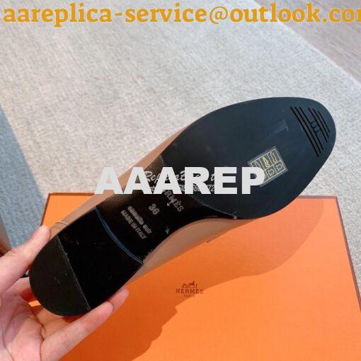 Replica Hermes Royal Loafer Goatskin With Fringe H H181070Z Black 19
