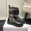 Replica Dior D-Major Ankle Boot Black Calfskin with Black and White Ca 10