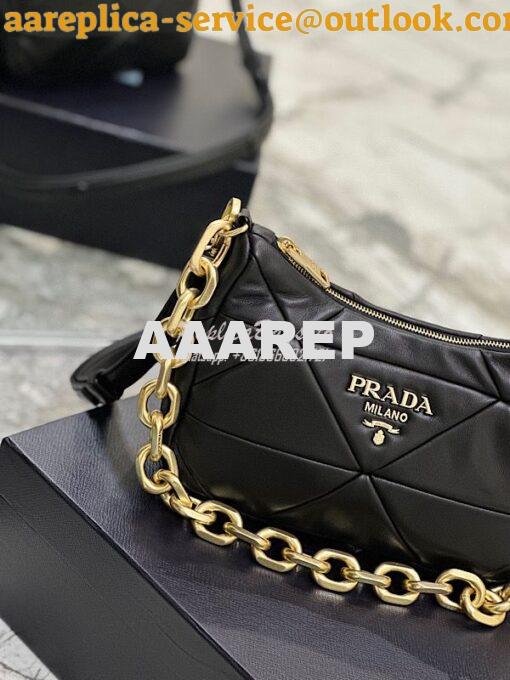 Replica Prada System nappa leather patchwork bag 1BC157 Black 2