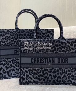 Replica Dior Book Tote bag in Gray Mizza Embroidery