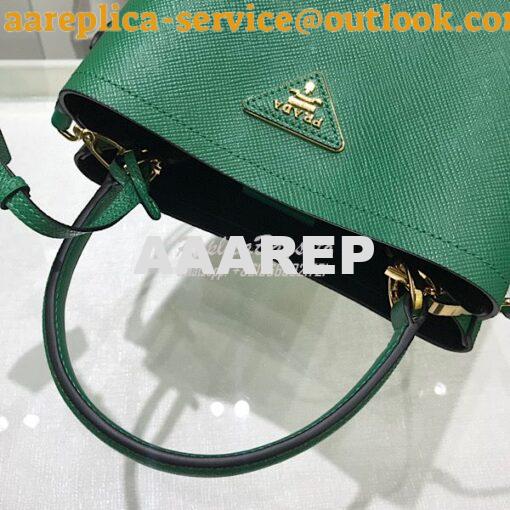 Replica Prada Double Medium Saffiano Leather Bag 1ba212 Green 3