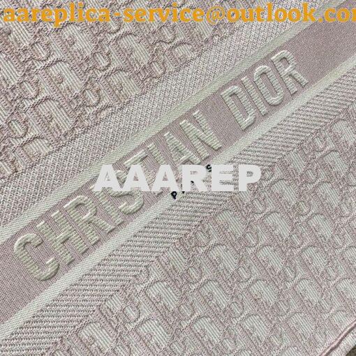 Replica Dior Book Tote bag in Rose Des Vents Oblique Embroidery 3