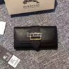 Replica Burberry Textured black Leather Continental Wallet 40259731