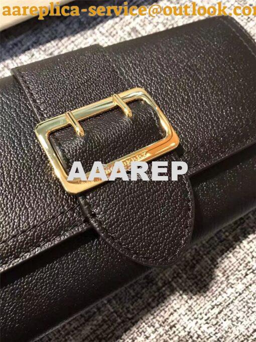 Replica Burberry Textured black Leather Continental Wallet 40259731 2