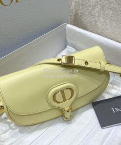 Replica Dior Bobby East-West Bag Pale Yellow Box Calfskin M9327 2