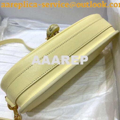 Replica Dior Bobby East-West Bag Pale Yellow Box Calfskin M9327 9