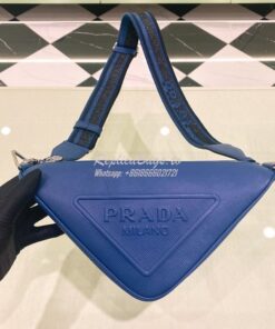 Replica Saffiano Prada Triangle bag 2VH155 Bluette 2