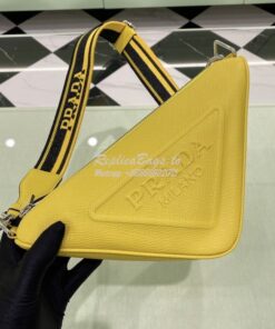 Replica Saffiano Prada Triangle bag 2VH155 Yellow
